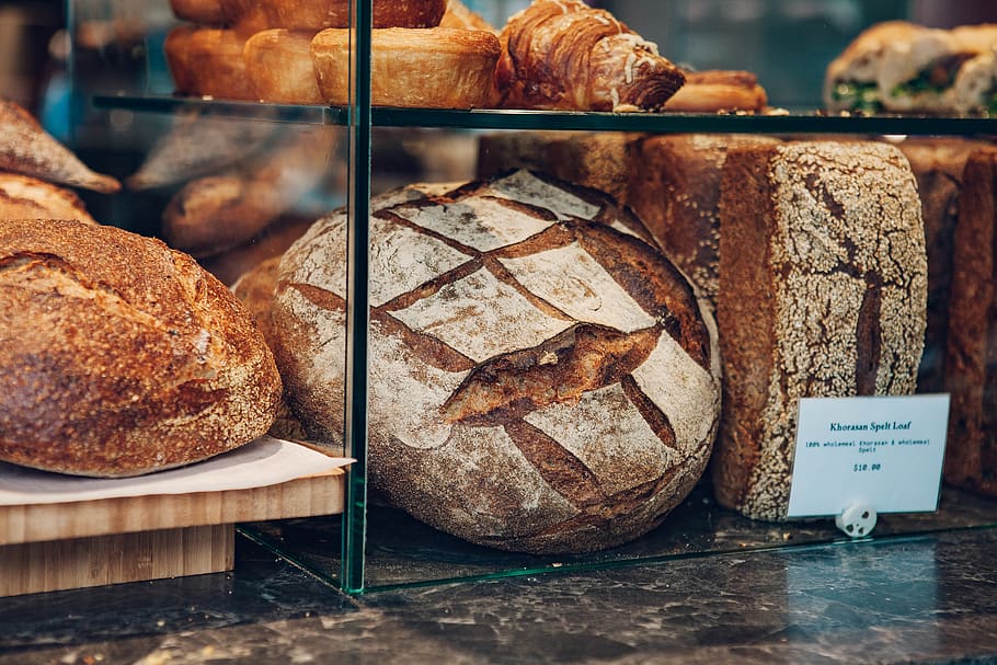 baked breads, food and drink, freshness, still life, healthy eating HD wallpaper