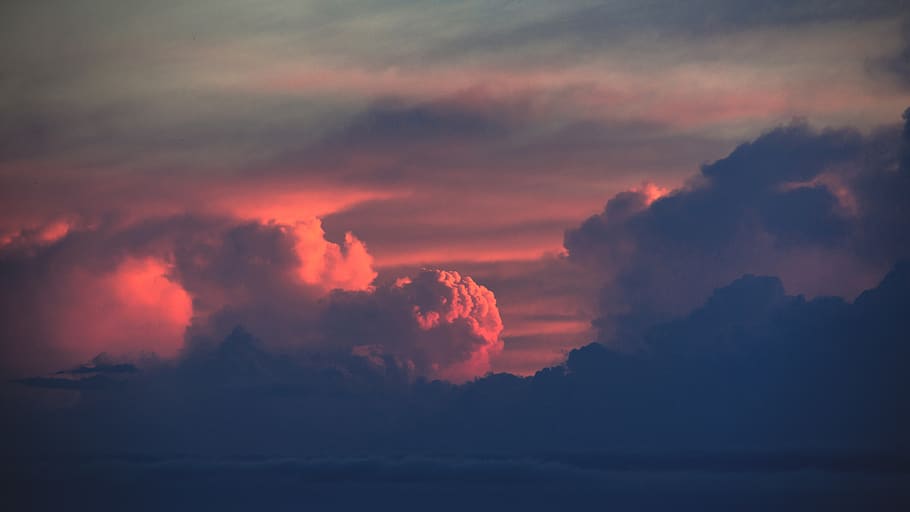 clouds, sky, mountain, valley, nature, landscape, sunset, cloud - sky HD wallpaper