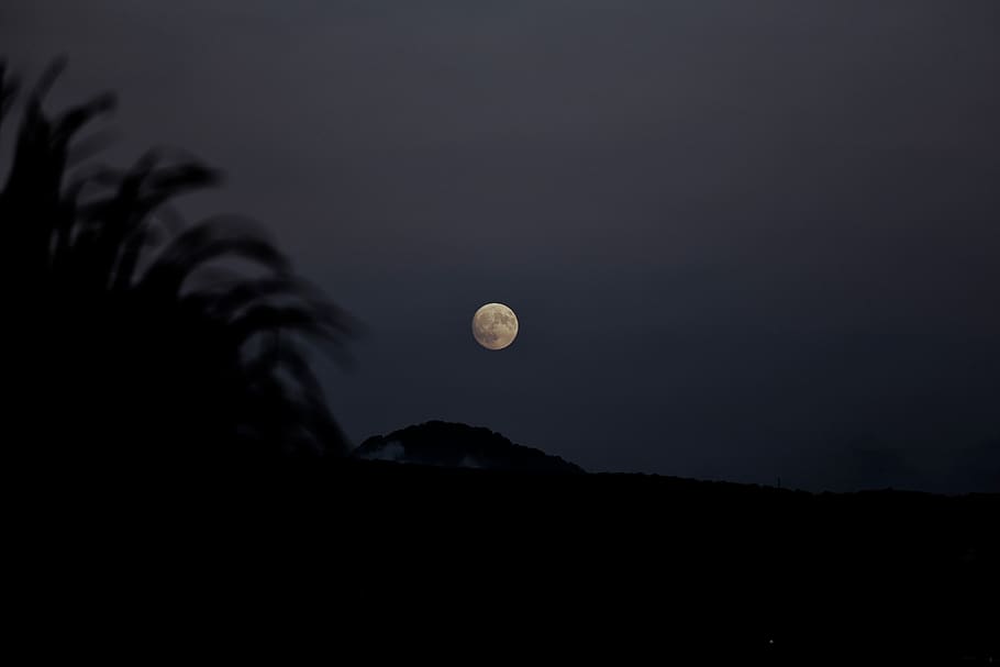 full moon during nighttime, italy, universe, space, outer space HD wallpaper
