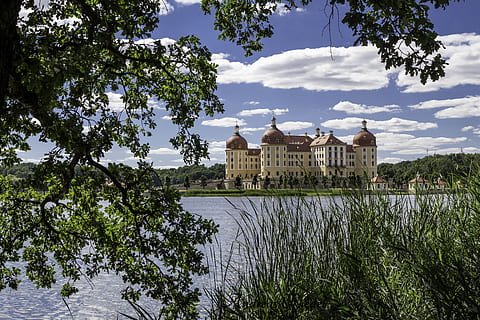moritz castle, saxony, architecture, barockschloss, fairy tales HD wallpaper
