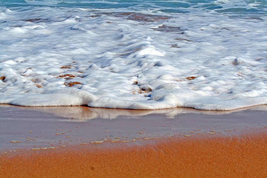 australia, warrnambool, breakwater rock pier, beach, foamy, HD wallpaper