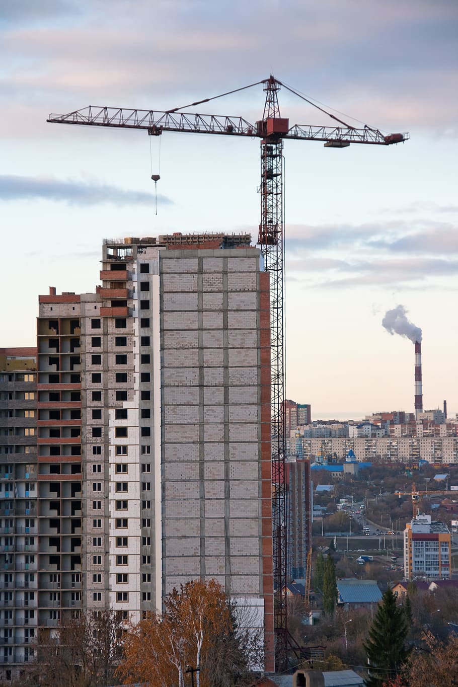 crane, cement, tower, rust, rough, housing, heavy, foundation HD wallpaper