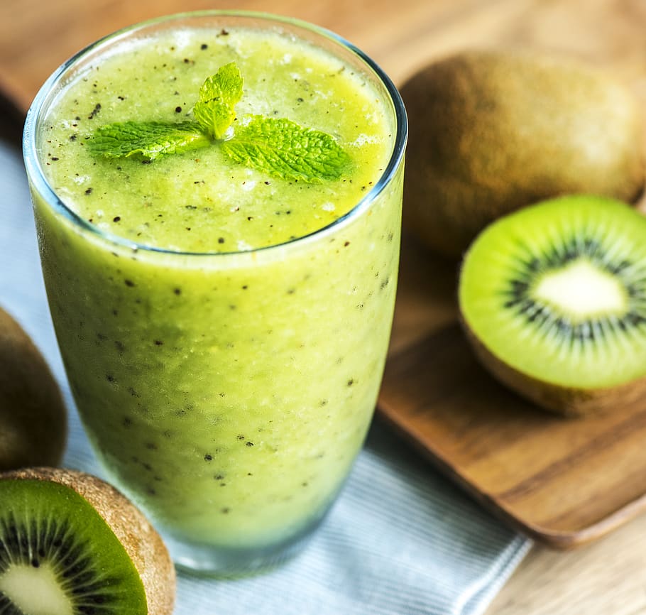 Photo of Kiwi Smoothie Filled Glass, beverage, close-up, cold HD wallpaper