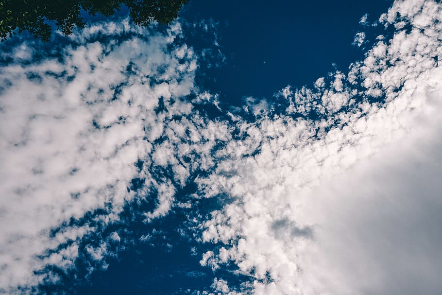 white cumulus clouds during daytime, nature, outdoors, azure sky HD wallpaper