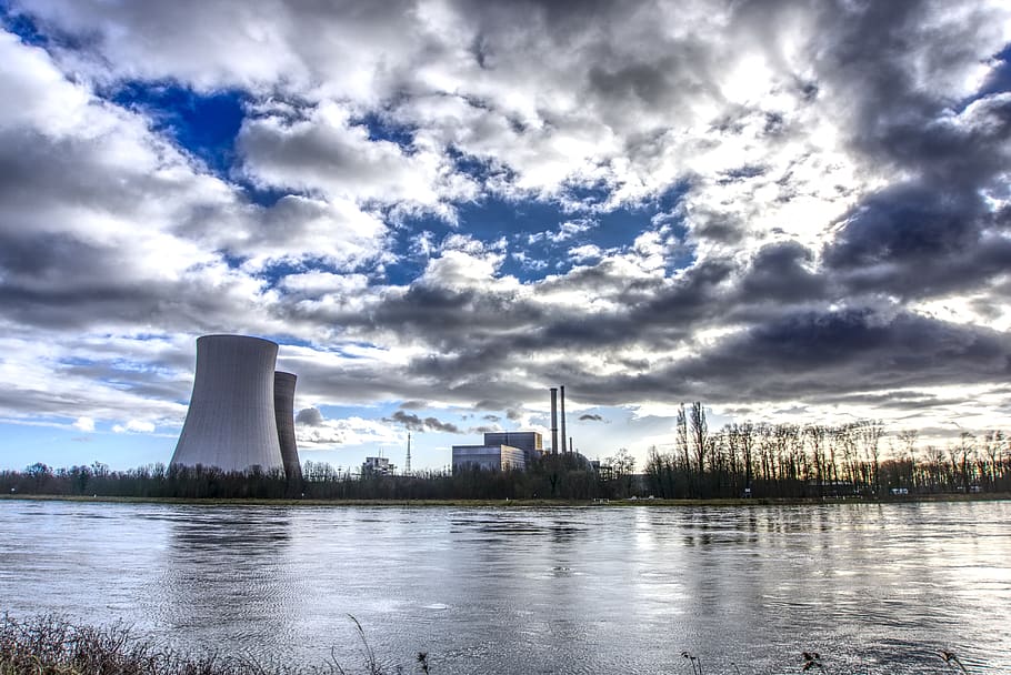 nuclear power, energy, current, atomic energy, power plant, HD wallpaper