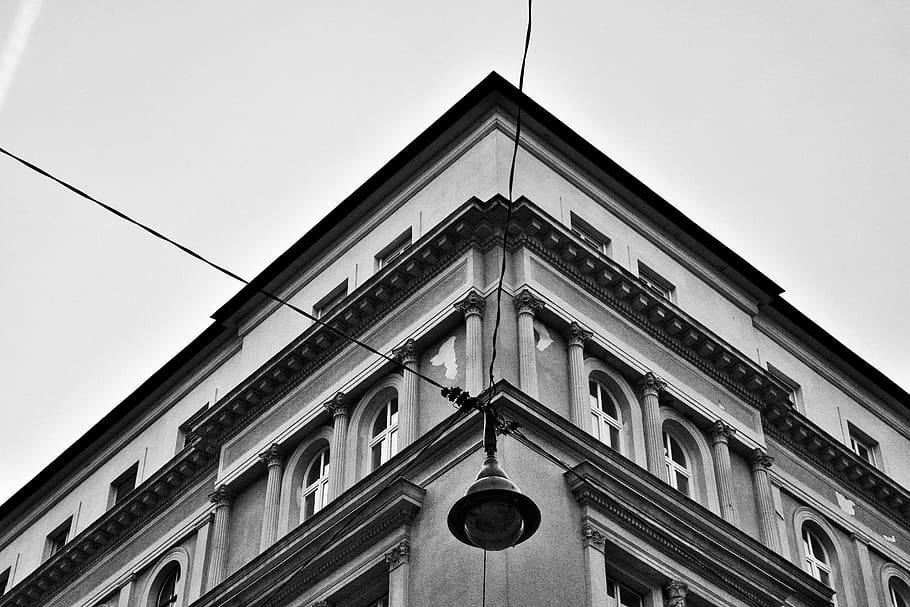 building, architecture, office building, triangle, silhouette HD wallpaper