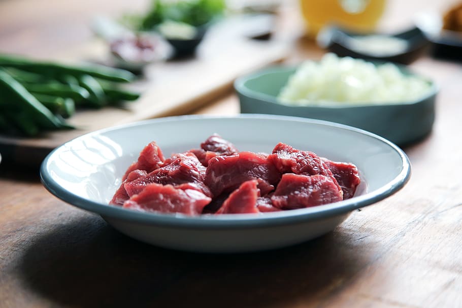 chef, kitchen, beef, ingredients, meat, cooking, food, food and drink HD wallpaper