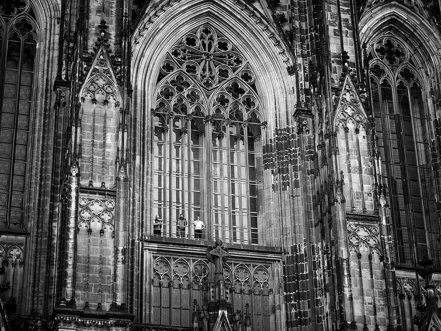 köln, germany, cologne cathedral, architecture, bnw, kölner dom, HD wallpaper