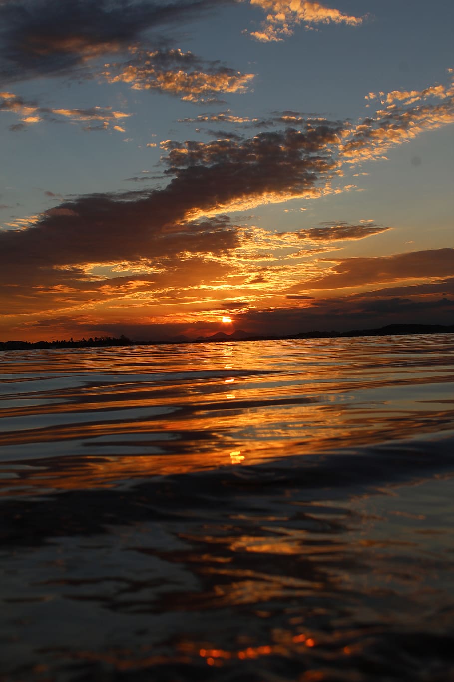 Scenic View Of Ocean During Sunset, beach, clouds, dawn, dusk HD wallpaper