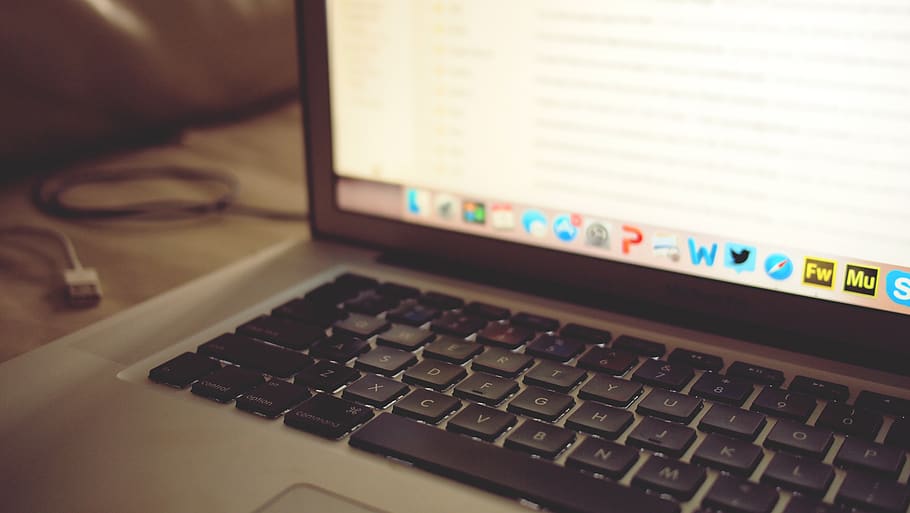 macbook, laptop, computer, keyboard, technology, business, working HD wallpaper