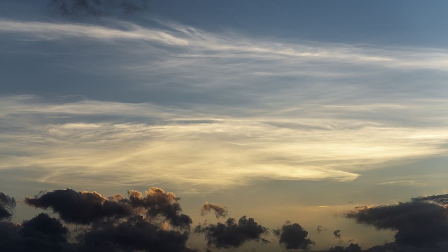 cumulus clouds, sky, nature, weather, outdoors, donnalucata, italy HD wallpaper
