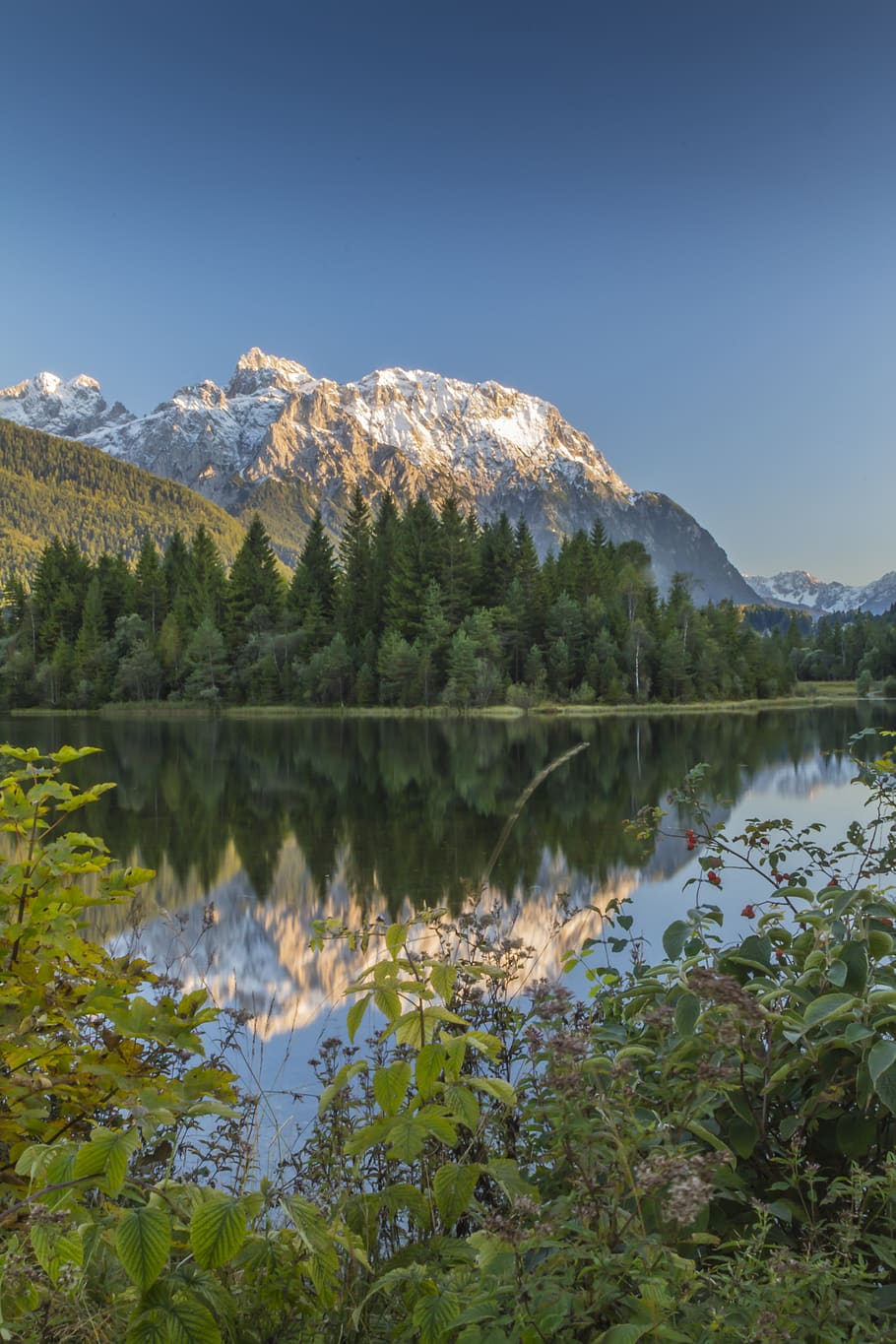 HD wallpaper: bergsee, karwendel, clear, nature, water, blue, landscape ...