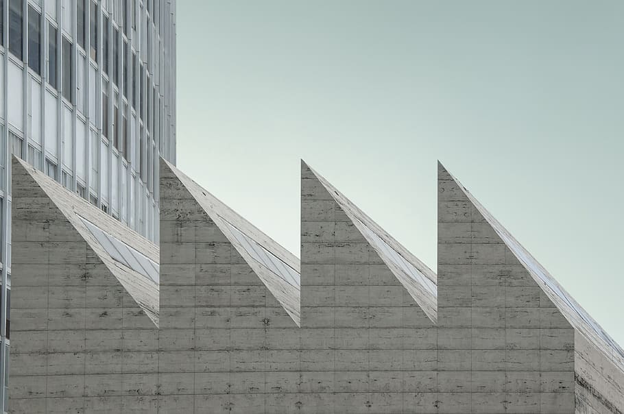 gray concrete structure, building, office building, architecture HD wallpaper