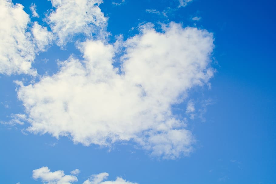 sky, blue, clouds, heart, summer, weather, cloud - sky, beauty in nature HD wallpaper