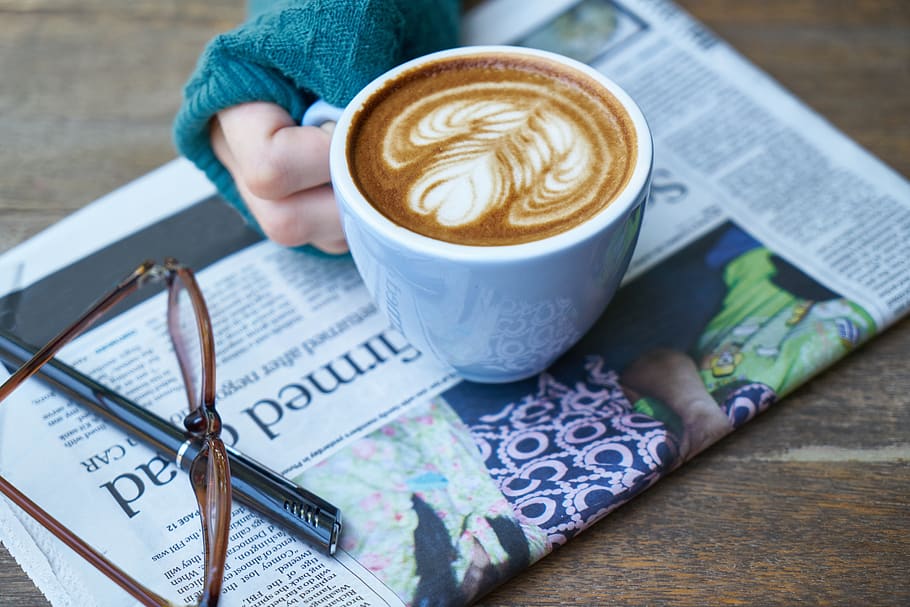 Person Holding Mug Filled With Coffee, ballpen, blur, close-up HD wallpaper