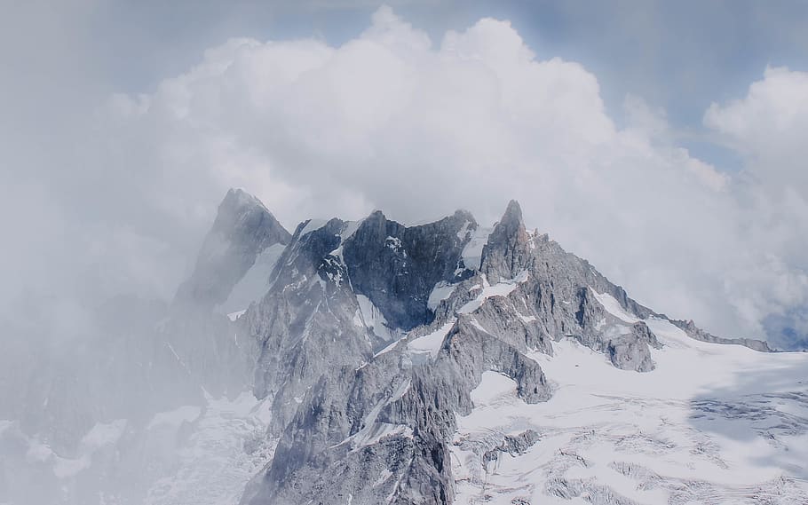 snow mountain, nature, slope, explore, wallpaper, adventure, glacier HD wallpaper