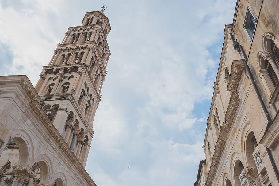 croatia, split, sky, europe, history, ancient, city, architecture HD wallpaper