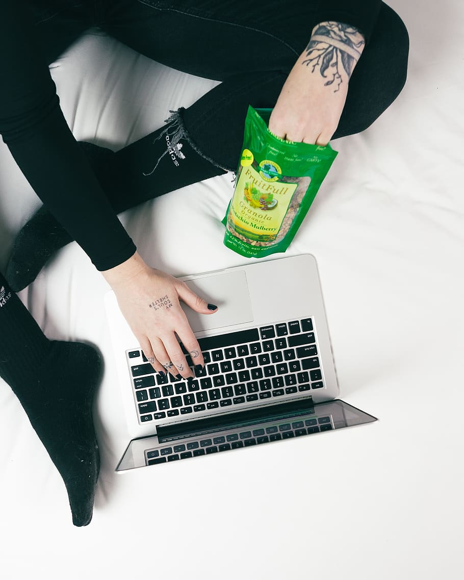 person using MacBook Pro, laptop, computer, one person, wireless technology HD wallpaper
