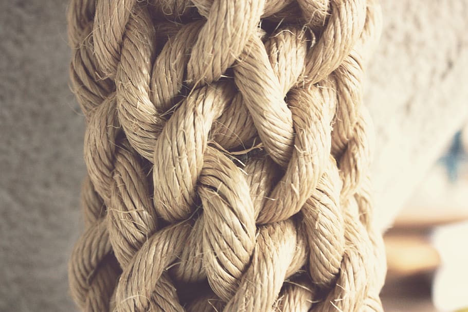 HD wallpaper: rope, close-up, strength, tied up, day, no people