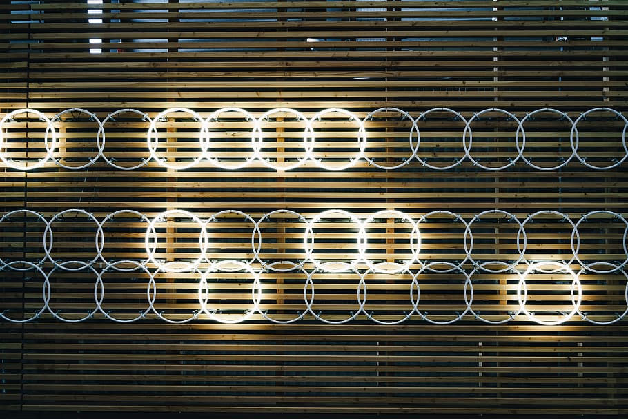 neon light ornament, metal, no people, full frame, pattern, architecture HD wallpaper
