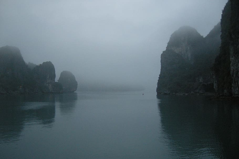 vietnam, thành phố hạ long, halong bay vietnam, night, HD wallpaper