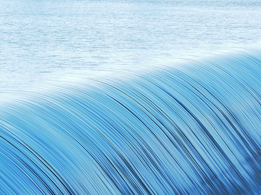 water, flow, nature, texture, surface, falls, waterfall, blue HD wallpaper