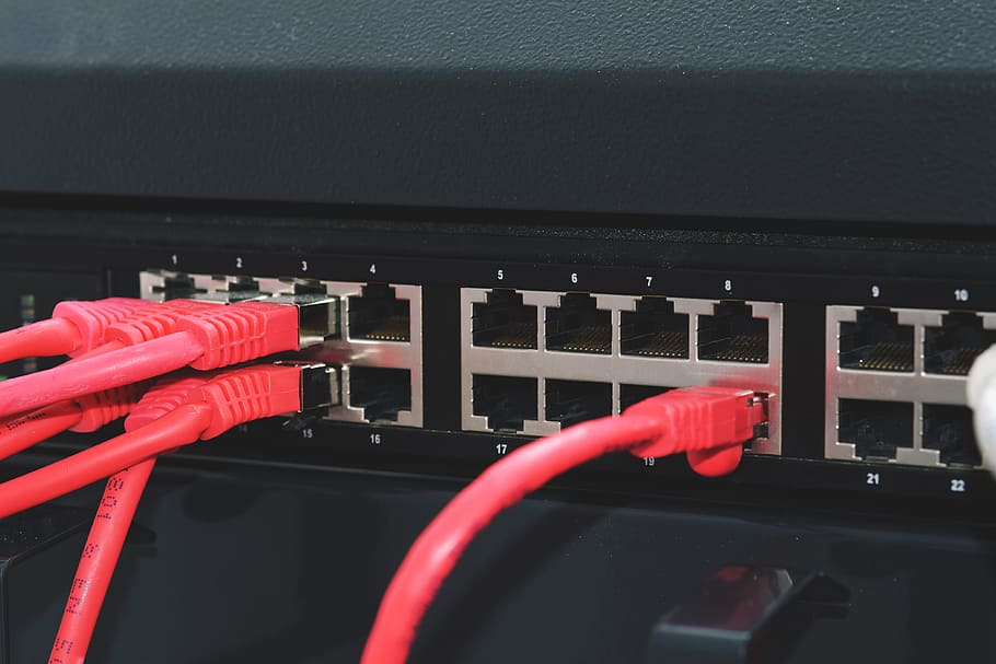 Server Network, technology, data, red, connection, internet, cable HD wallpaper