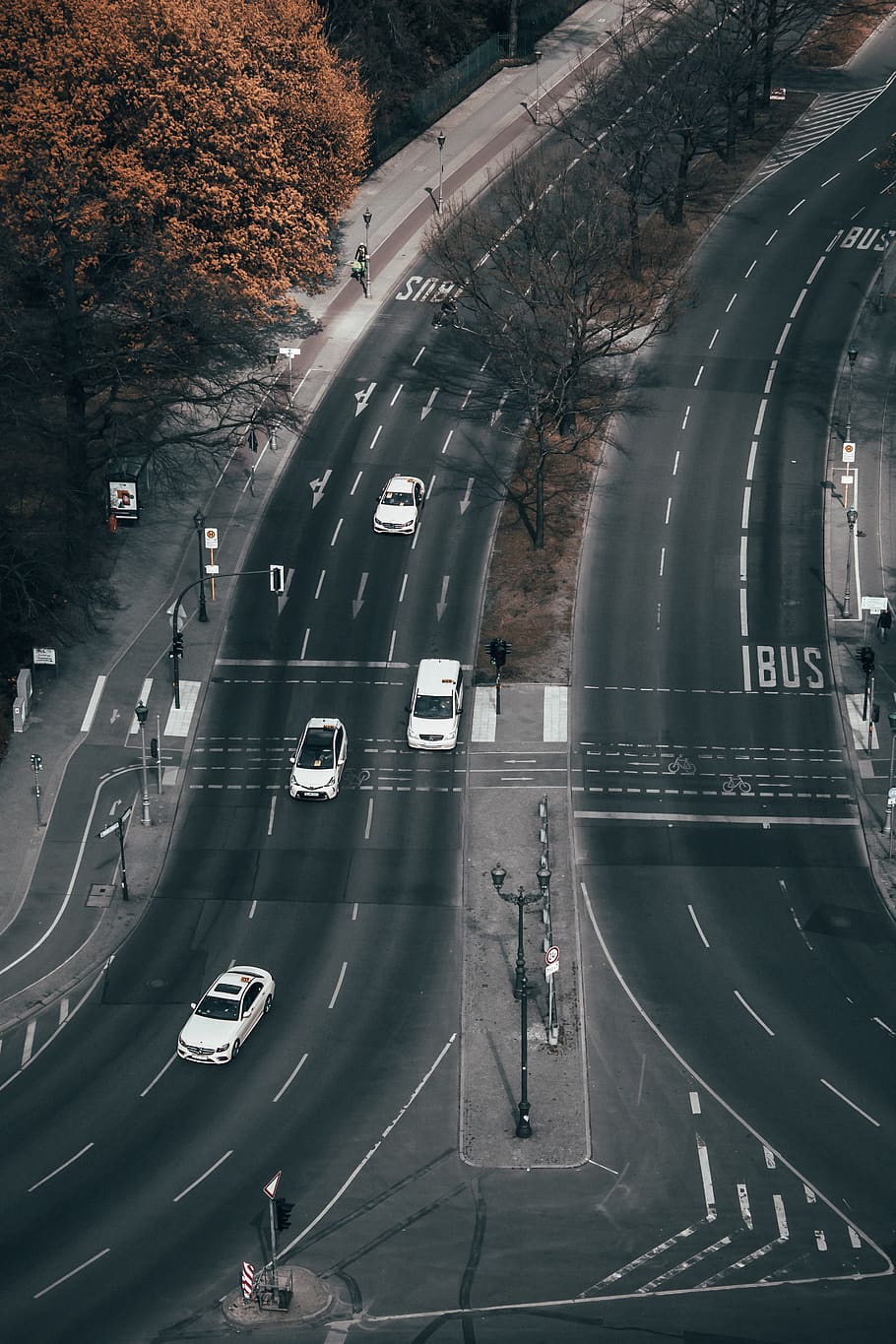 road, way, intersection, berlin, person, human, highway, tarmac HD wallpaper