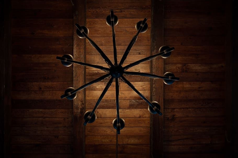 united states, waco, chandelier, wood, lighting, ironwork, wood - material, HD wallpaper