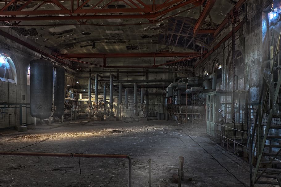 lost places, factory, pforphoto, industry, abandoned, old, atmosphere, HD wallpaper
