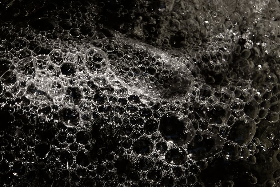 water, bubbles, full frame, backgrounds, close-up, no people HD wallpaper