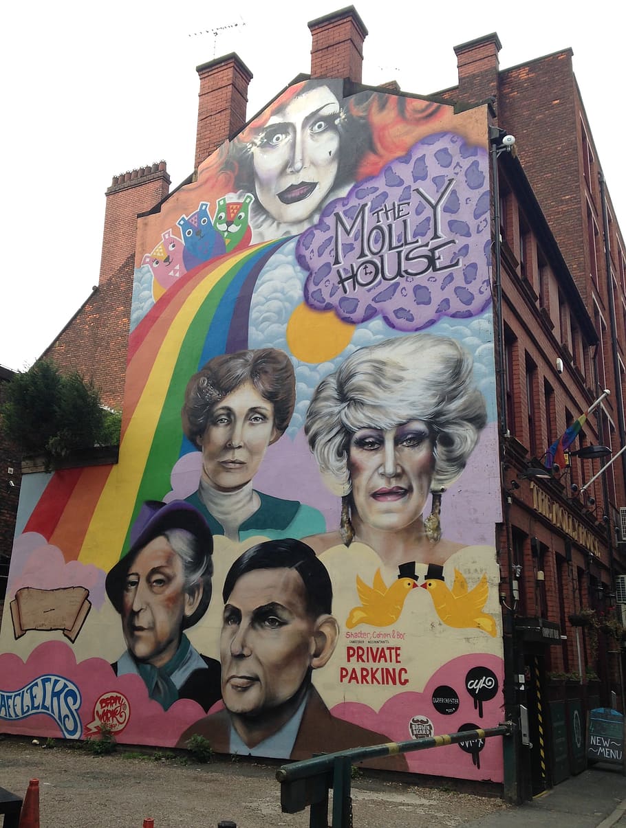 Mural in Manchester's famous Gay Village, canal street, lgbt, HD wallpaper