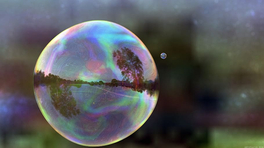 sphere, nature, ball-shaped, bubble, shining, bright, reflection HD wallpaper