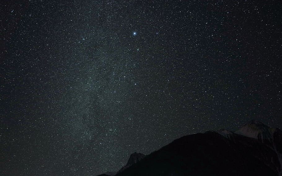 starry night sky, nature, outdoors, outer space, astronomy, starry sky HD wallpaper