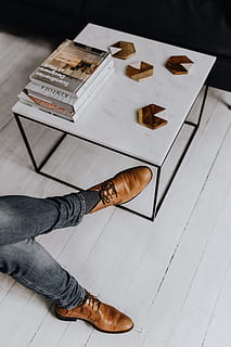 Man Working in Scandi Apartment, legs, interior, minimal, minimalist HD wallpaper