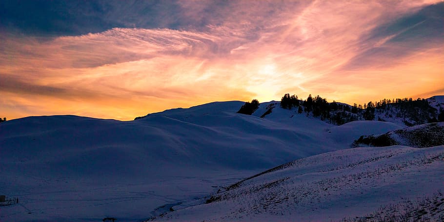 White Snowy Desert during Sunset, #mobilechallenge, adventure HD wallpaper