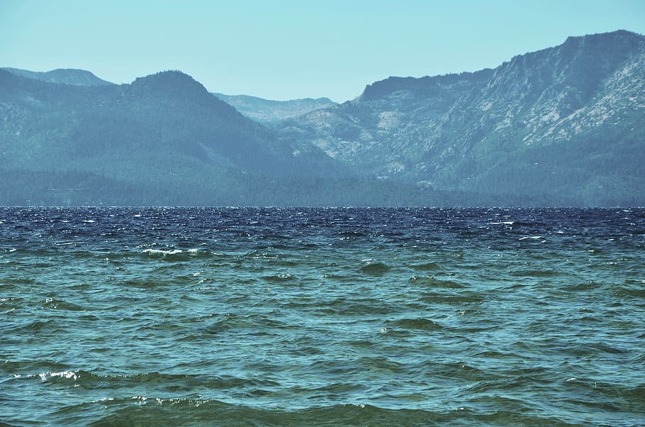 lake tahoe, beauty in nature, mountain, scenics - nature, water HD wallpaper
