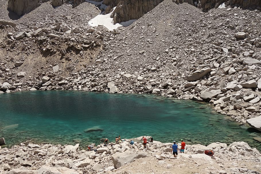 lake, glacier, water, group of people, real people, leisure activity HD wallpaper
