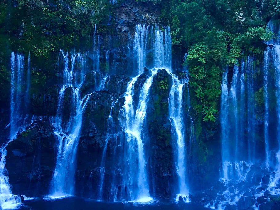 Hd Wallpaper Reunion Langevin Waterfall Beauty In Nature