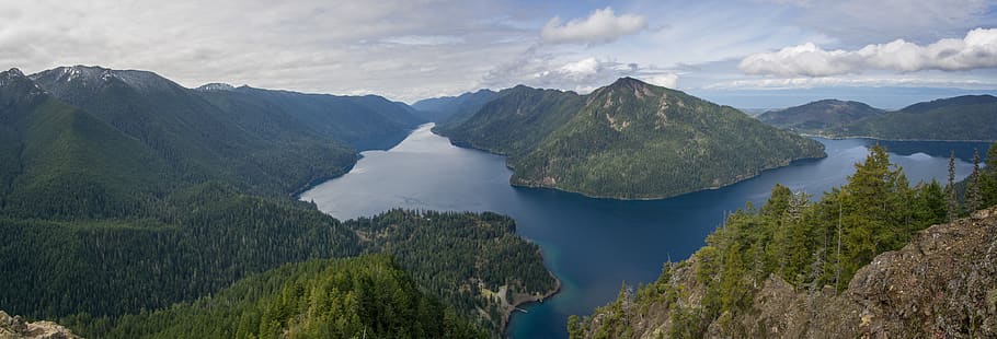 landscape, nature, cloud, mountain, forest, tree, lake, scenics - nature HD wallpaper