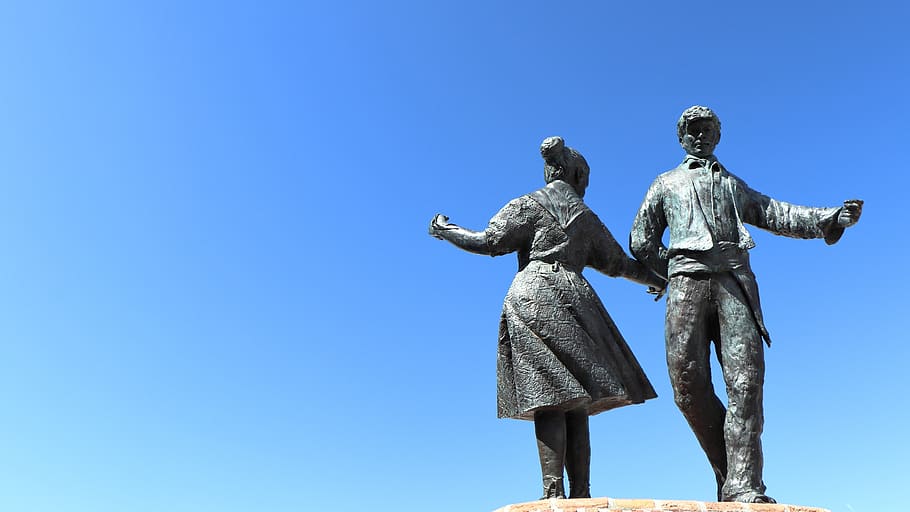 banner, spain, dance, sculpture, statue, proud, human representation HD wallpaper