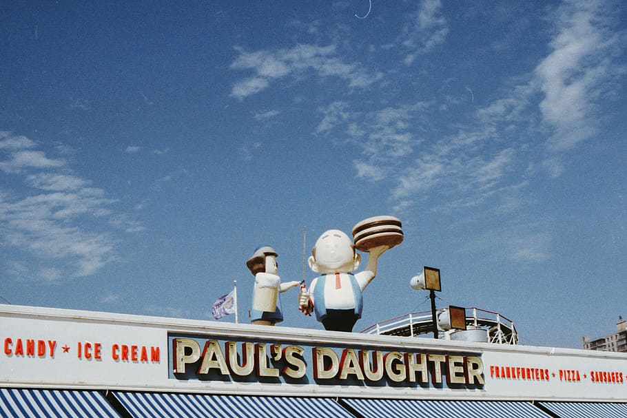 Paul's Daughter store under cloudy sky, bird, animal, transportation, HD wallpaper