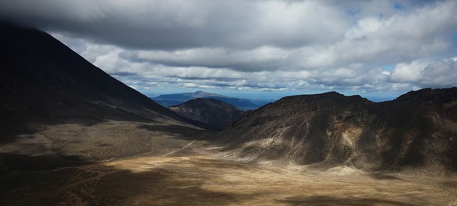 Covered Mountain Photo, clouds, daylight, desert, environment HD wallpaper