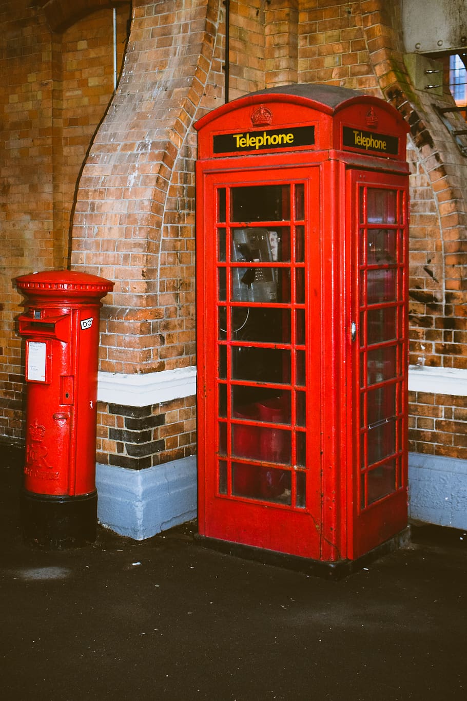 telephone booth, post box, red, mailbox, english, traditional HD wallpaper