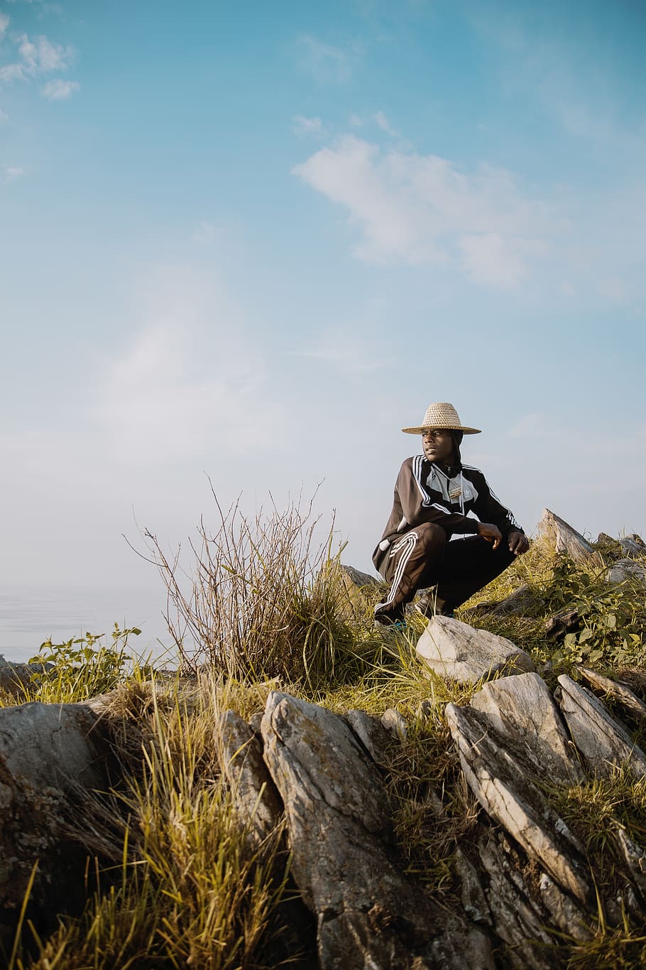 rwanda, guide, hike, sky, real people, one person, rock, rock - object HD wallpaper
