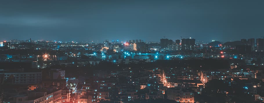 night, building, light, colour, sky, building exterior, architecture HD wallpaper