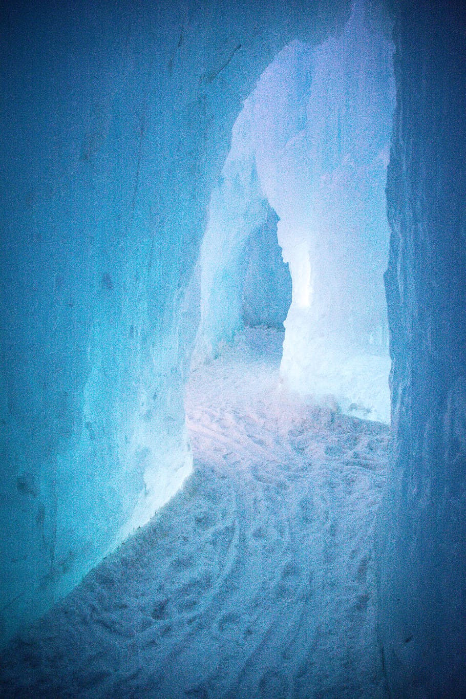 canada, edmonton, ice, tunnel, yeg, blue, nature, day, water HD wallpaper
