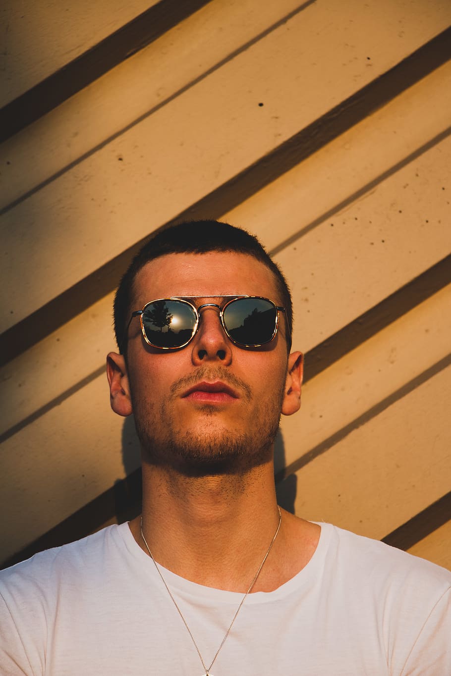 man wearing sunglasses, fashion, young men, one person, front view HD wallpaper