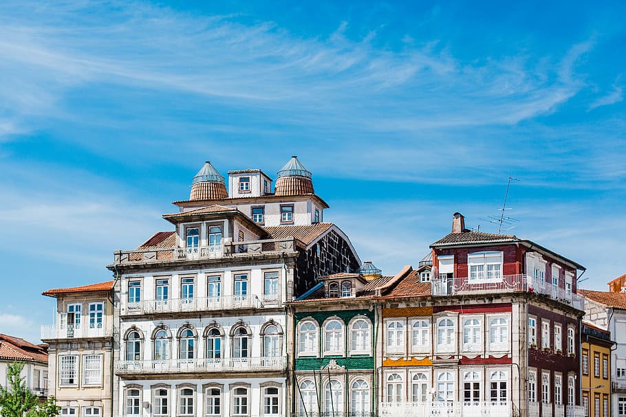 guimarae, old, town, window, historic, roof, guimarãe, portugal HD wallpaper