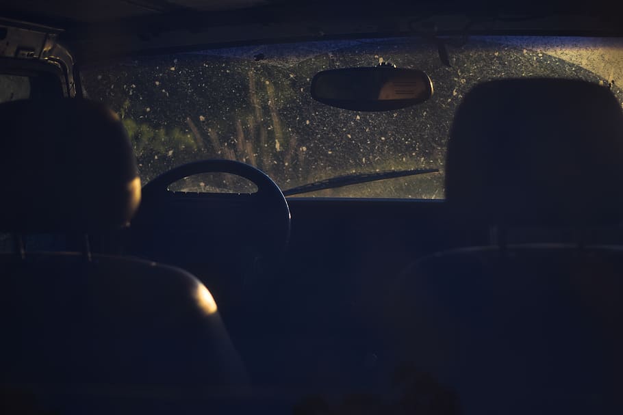 dark, lonely, sad, dirty, car, mode of transportation, vehicle interior HD wallpaper